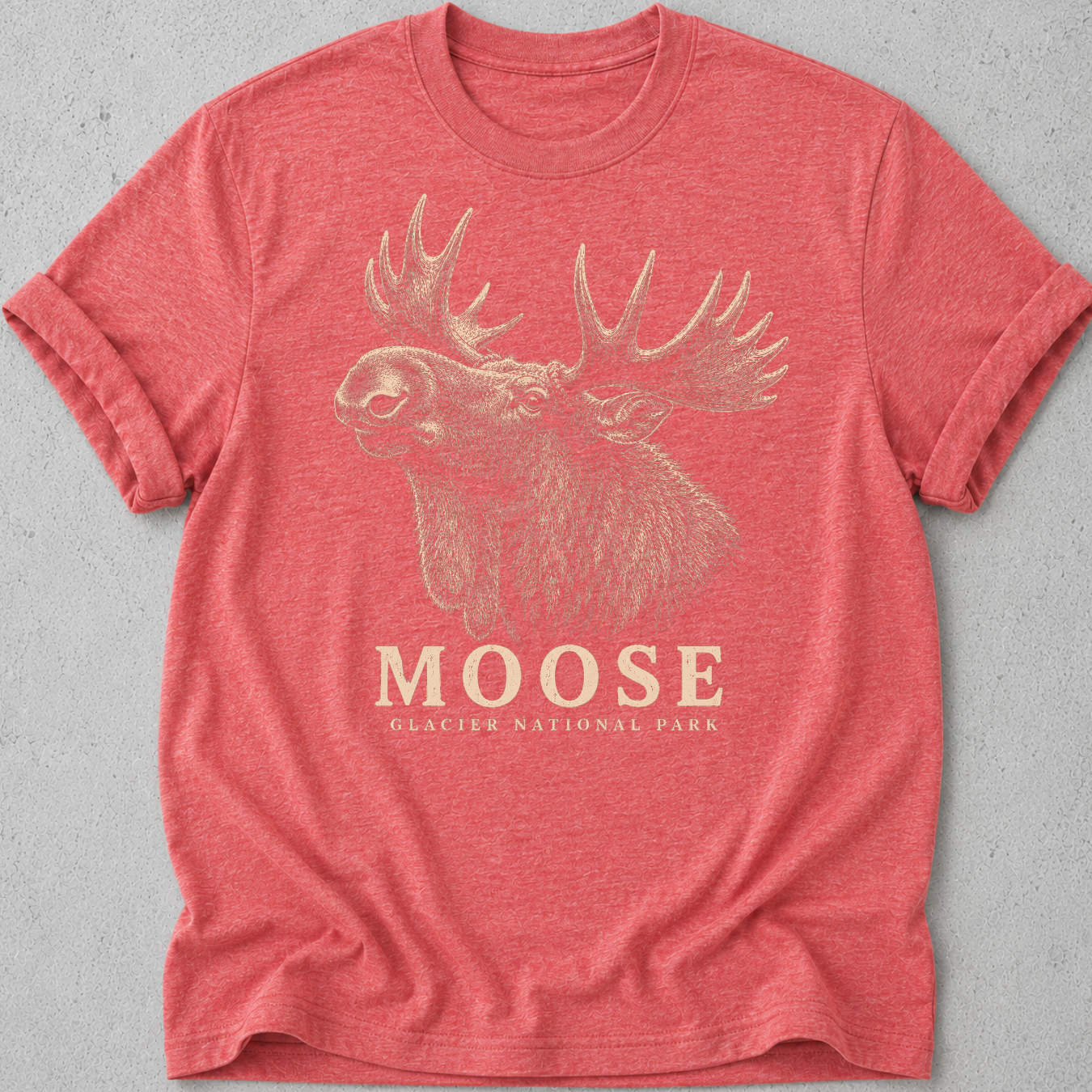 Glacier Moose Head  T-Shirt