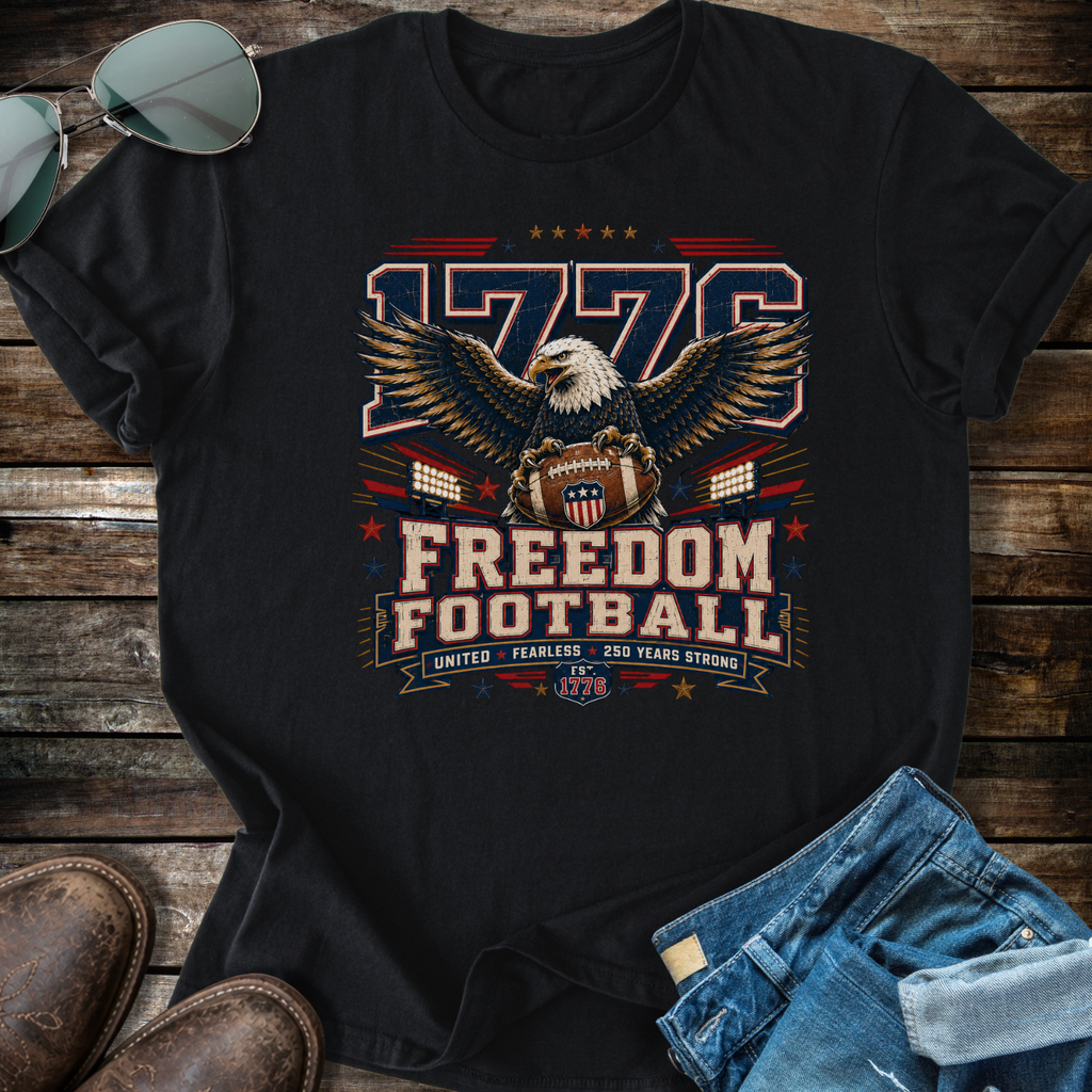 Football Varsity Patriotic  T-shirt