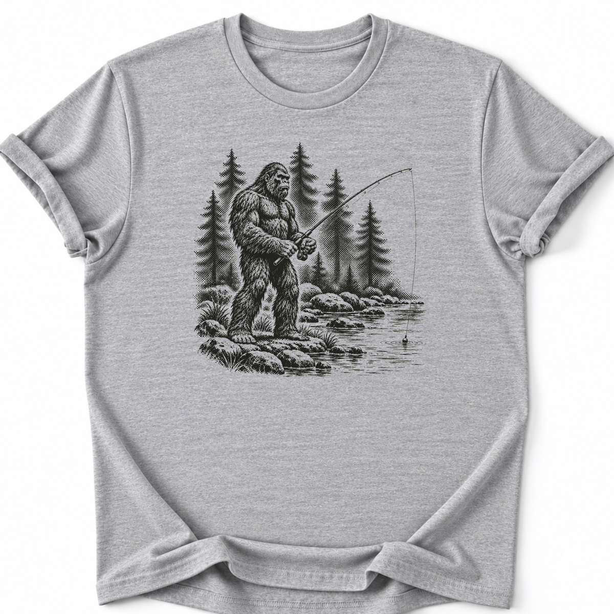 Sasquatch Fishing  T-shirt