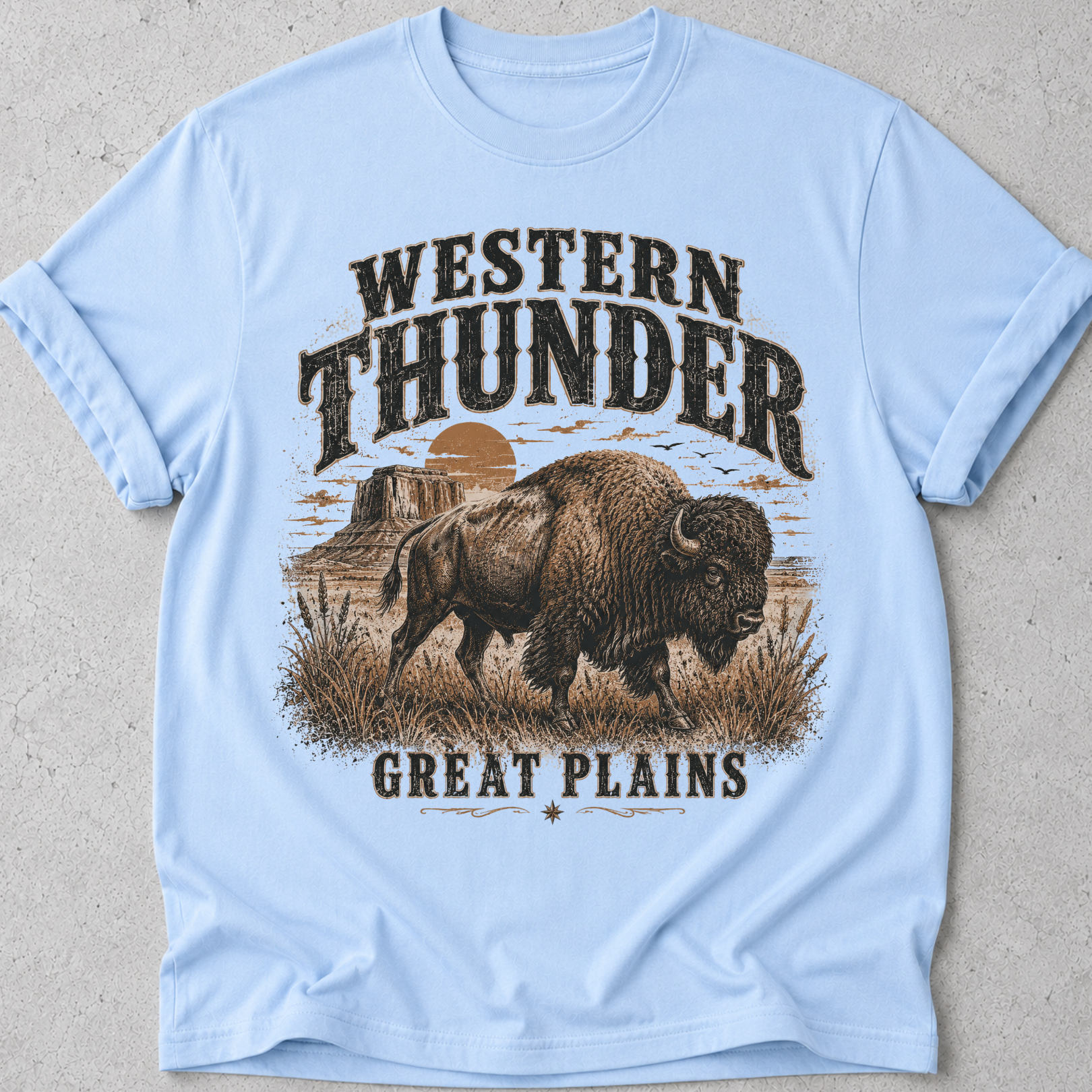 Western Thunder Bison T-Shirt