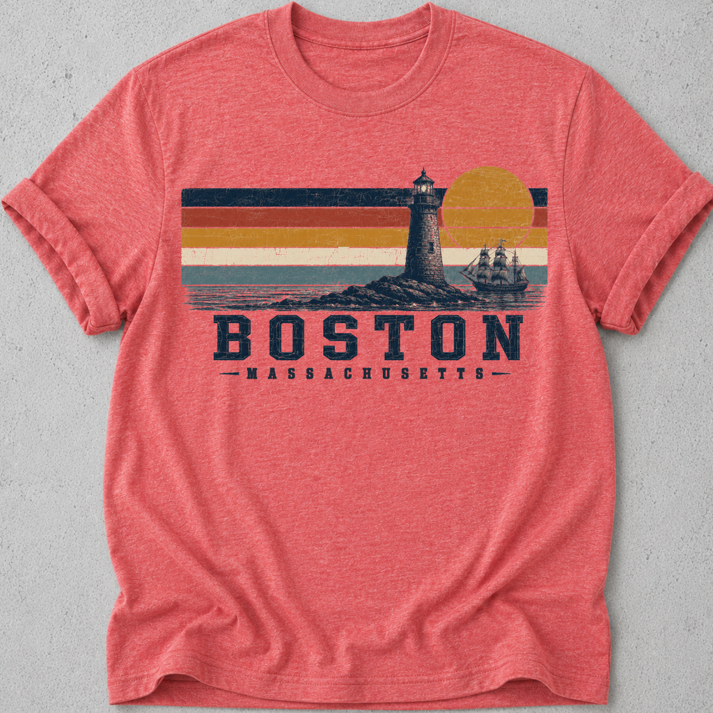 Boston Retro Sun T-Shirt