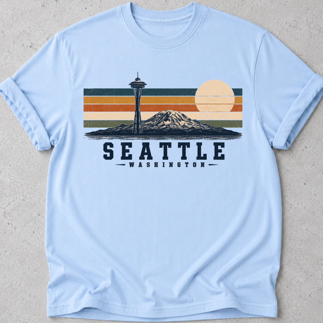 Seattle  Retro Sun T-Shirt