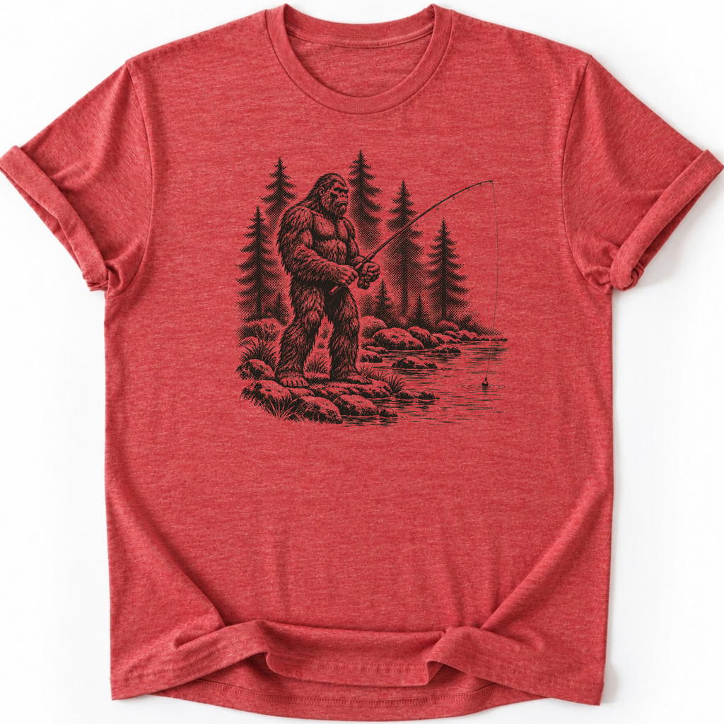 Sasquatch Fishing  T-shirt