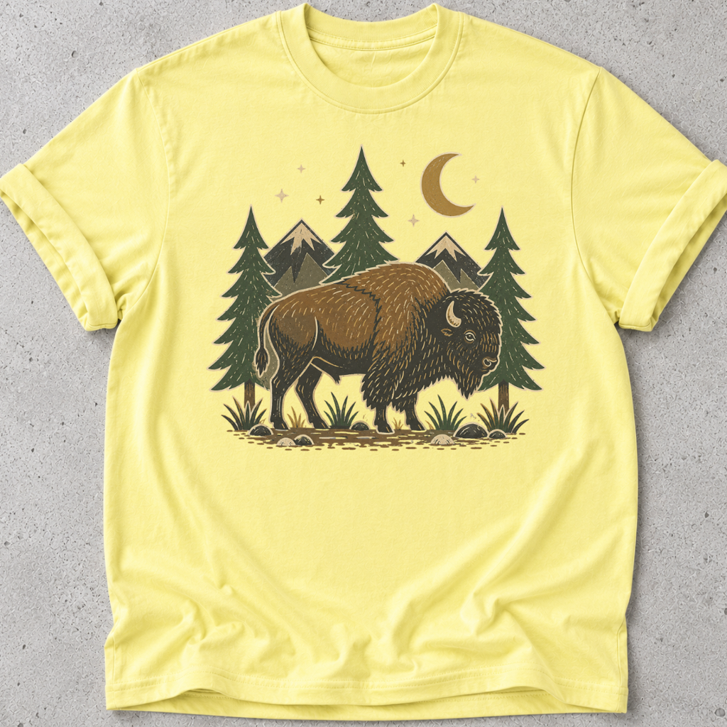 Folk Art Bison T-shirt