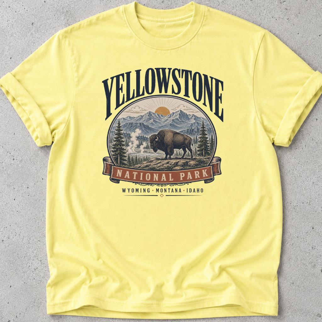 Yellowstone Bison Graphic T-Shirt