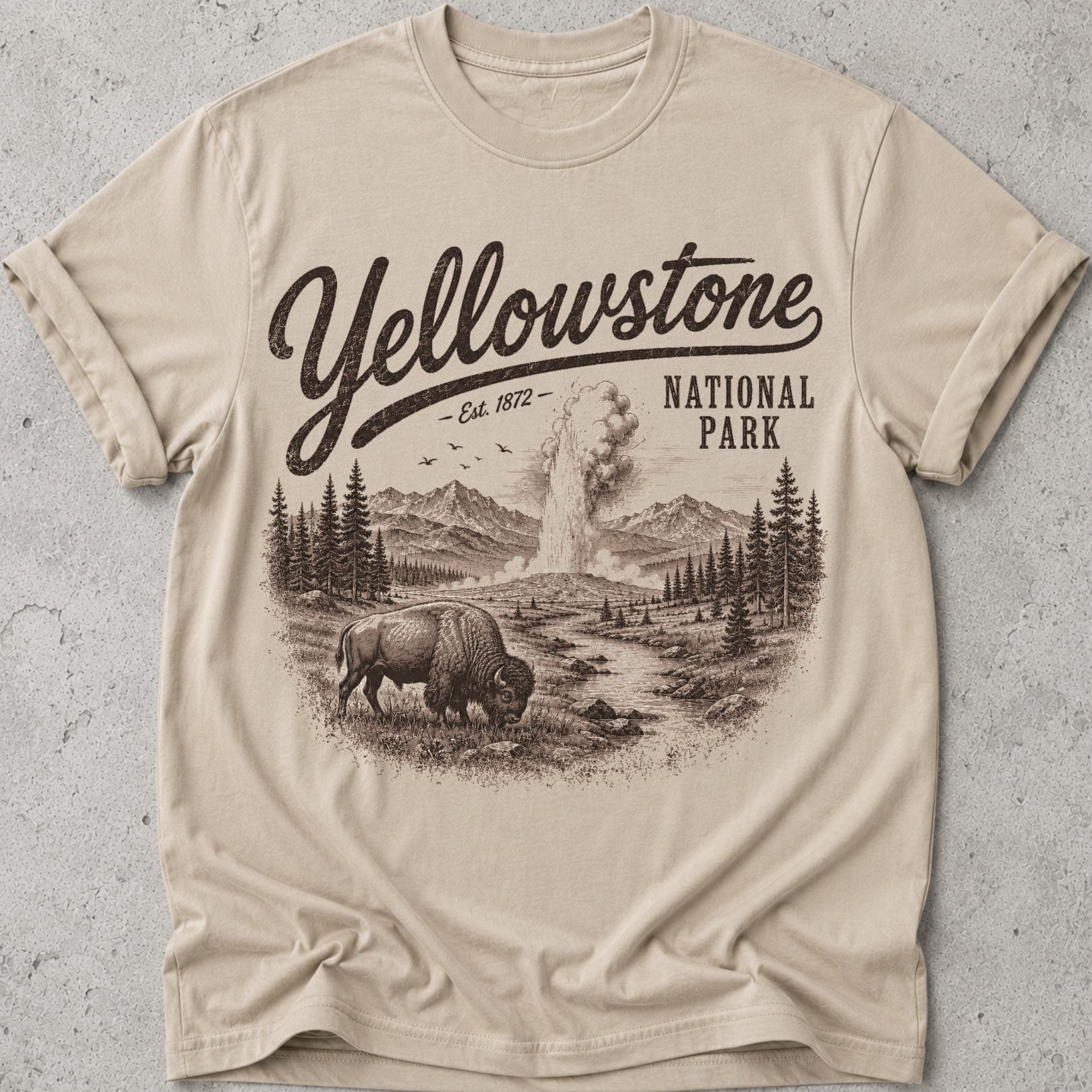 Yellowstone Vintage Bison T-Shirt