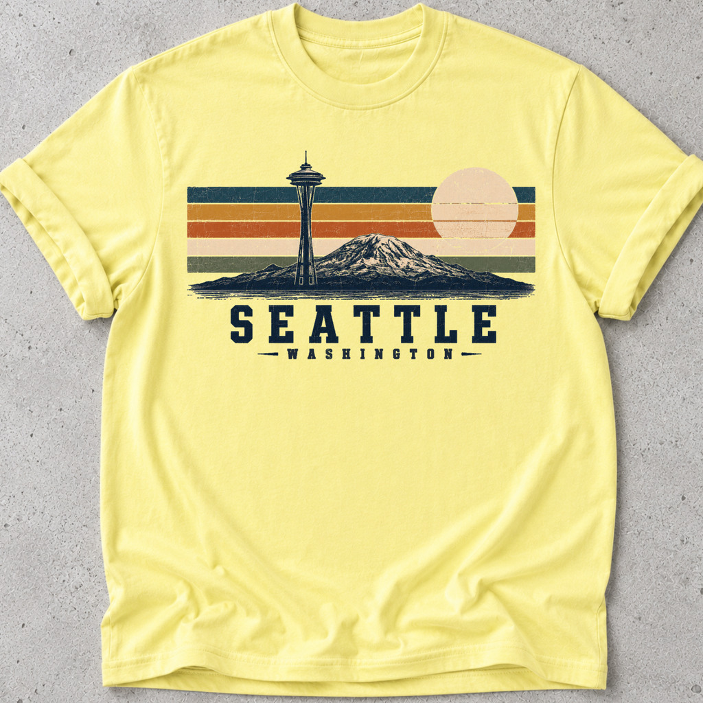 Seattle  Retro Sun T-Shirt