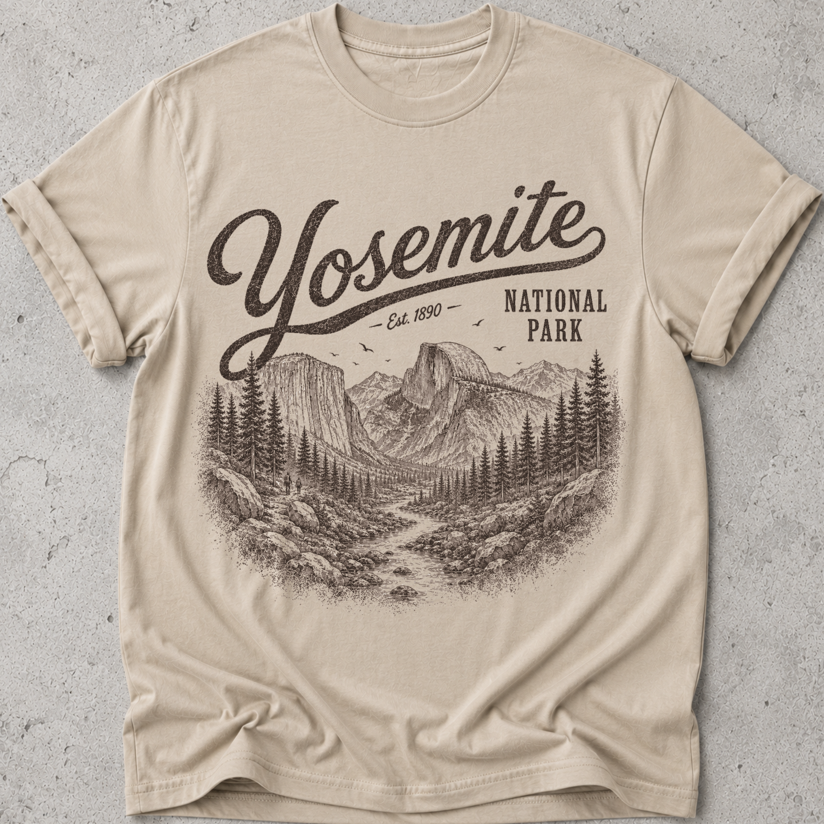 Yosemite El Capitan Vintage  T-Shirt