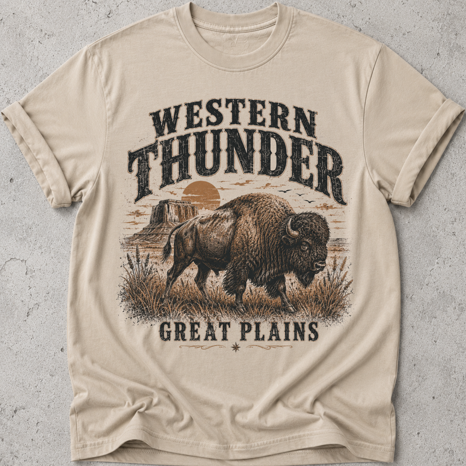 Western Thunder Bison T-Shirt