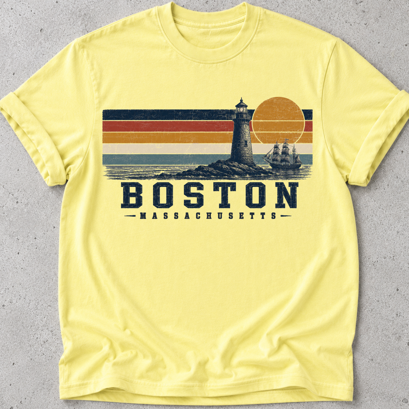 Boston Retro Sun T-Shirt