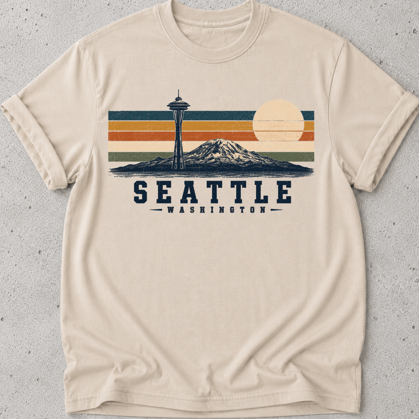 Seattle  Retro Sun T-Shirt
