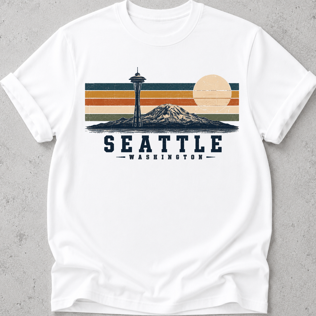 Seattle  Retro Sun T-Shirt