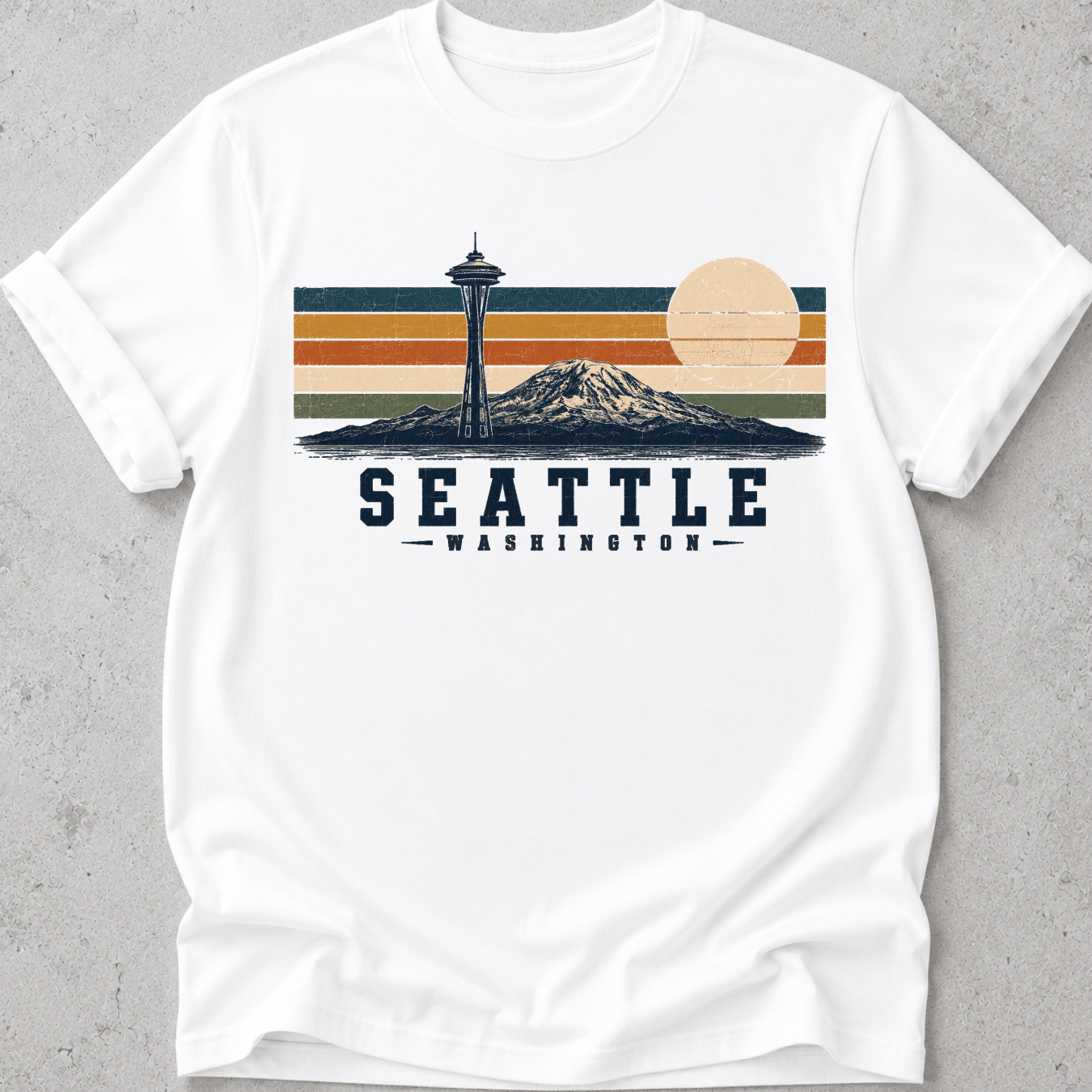 Seattle  Retro Sun T-Shirt