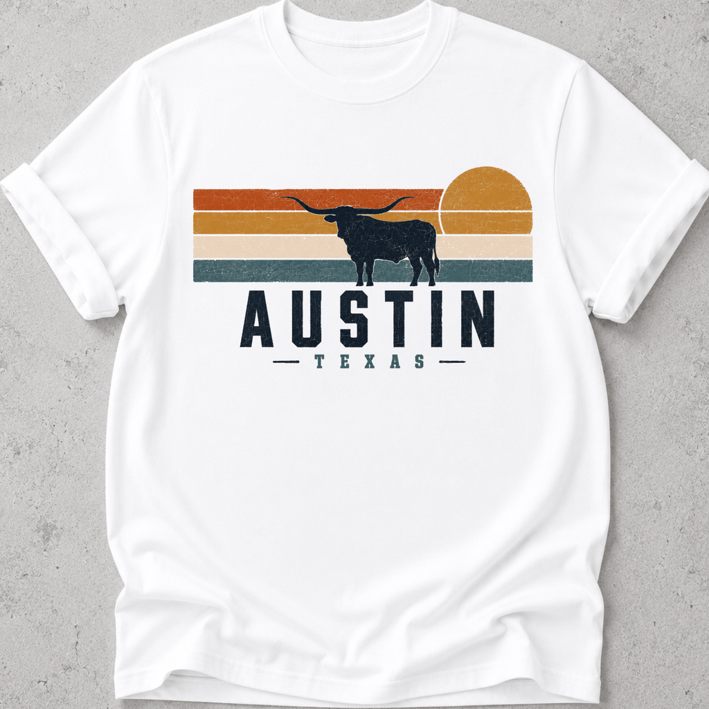 Austin Retro Sun T-Shirt