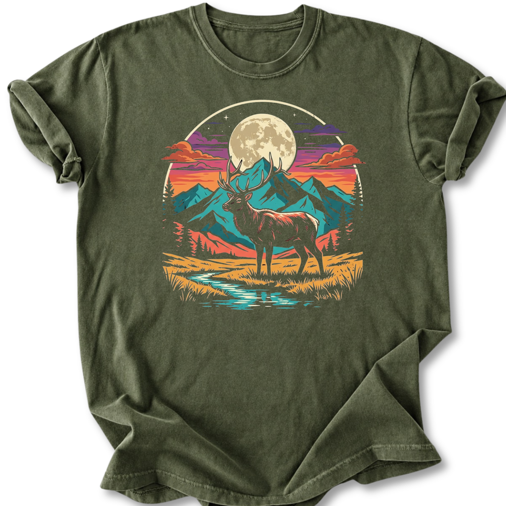 Deer Night Scene T-shirt