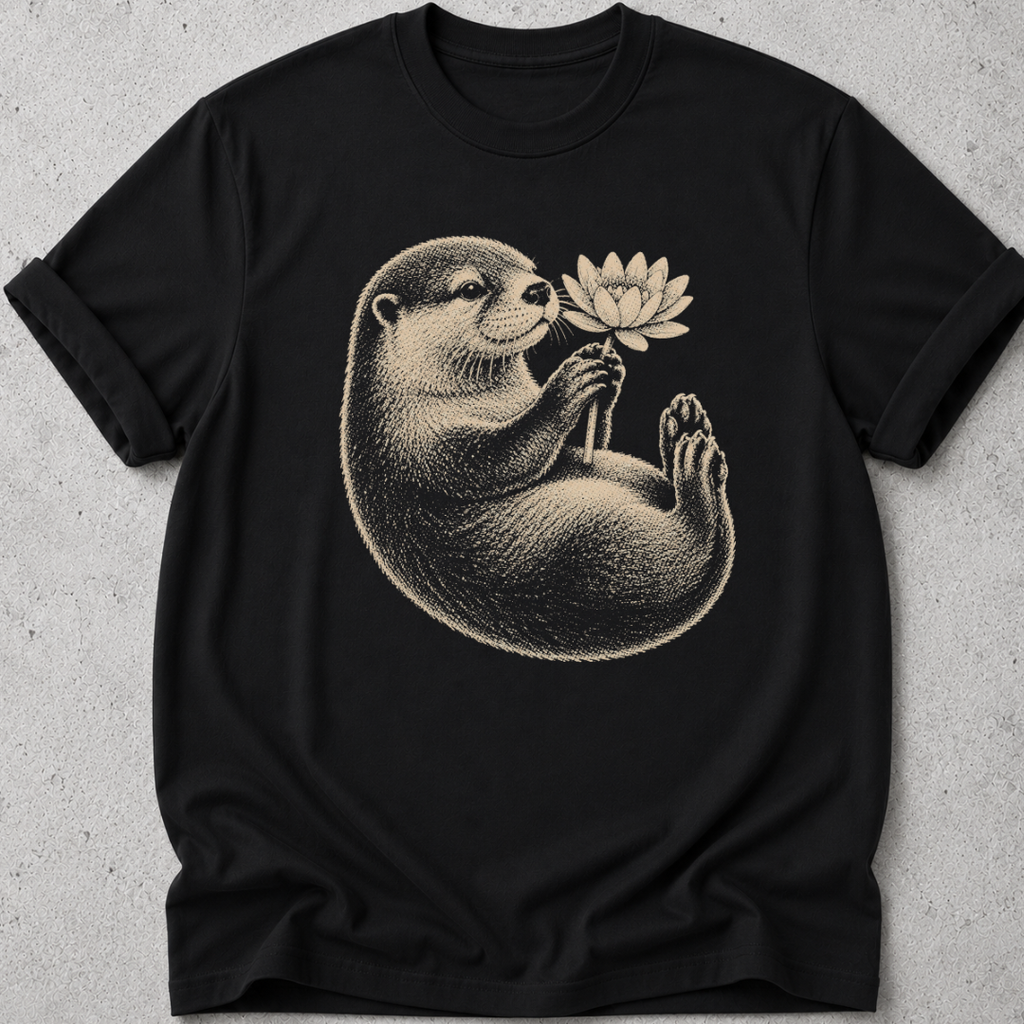 Otter and Water Lily T-shirt