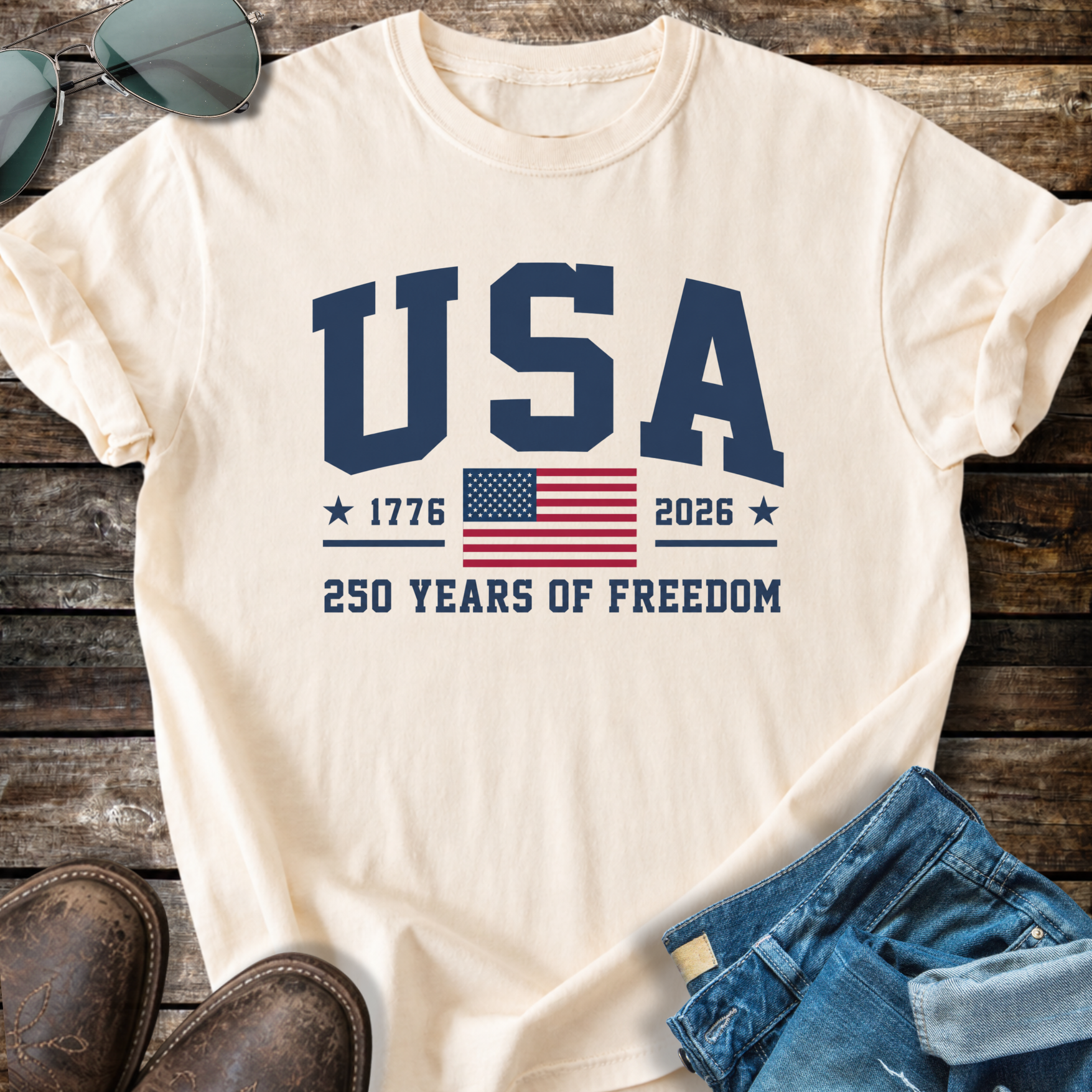 USA 250 Collegiate   T-Shirt
