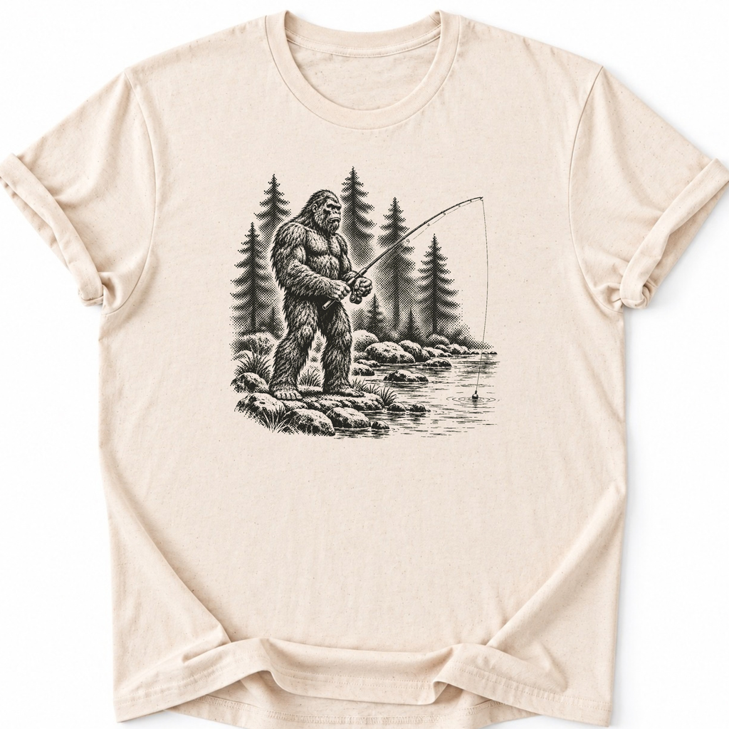 Sasquatch Fishing  T-shirt