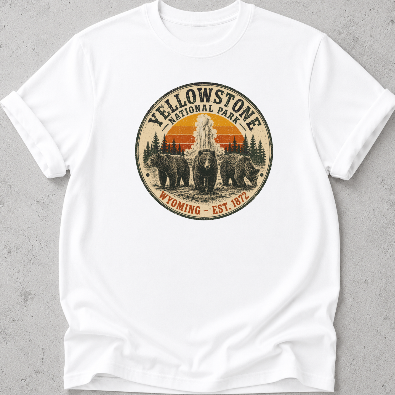 Vintage Yellowstone Medallion Bear T-Shirt