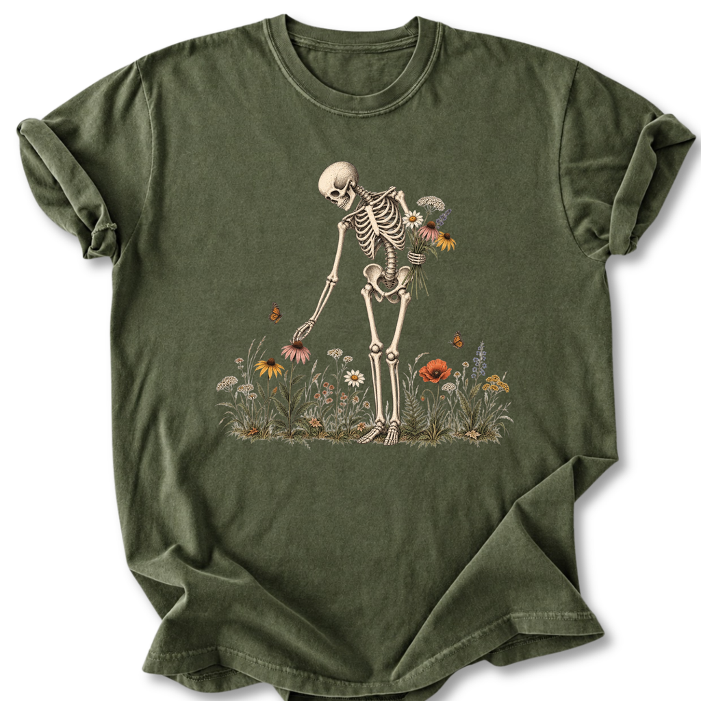 Skeleton Flowers T-shirt