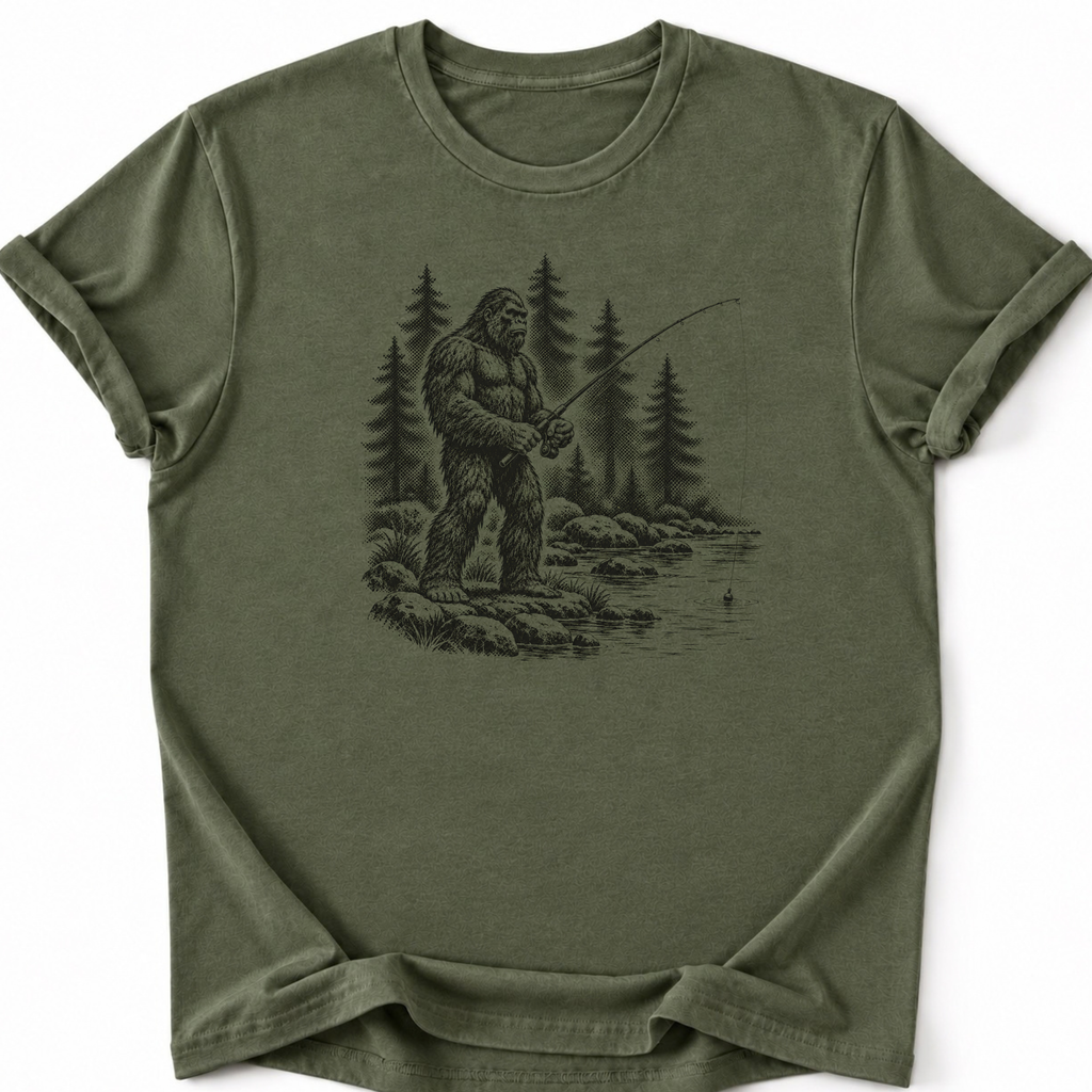Sasquatch Fishing  T-shirt