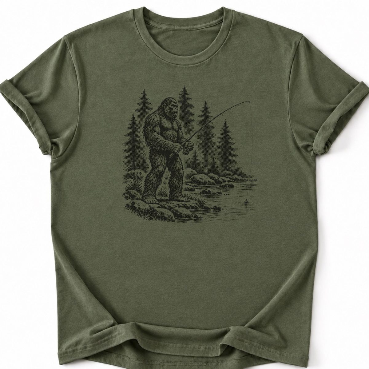 Sasquatch Fishing  T-shirt