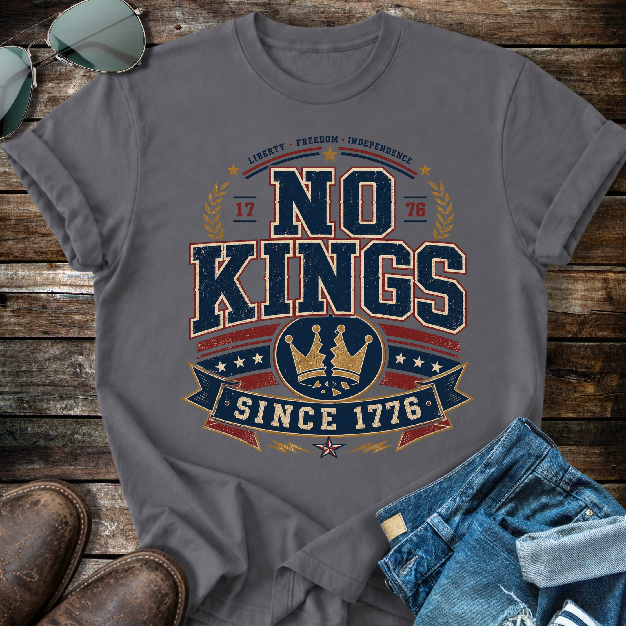 No Kings Varsity T-shirt