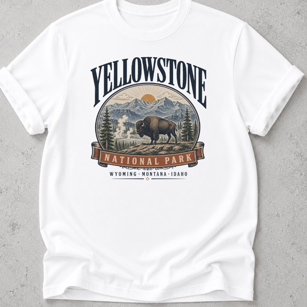 Yellowstone Bison Graphic T-Shirt