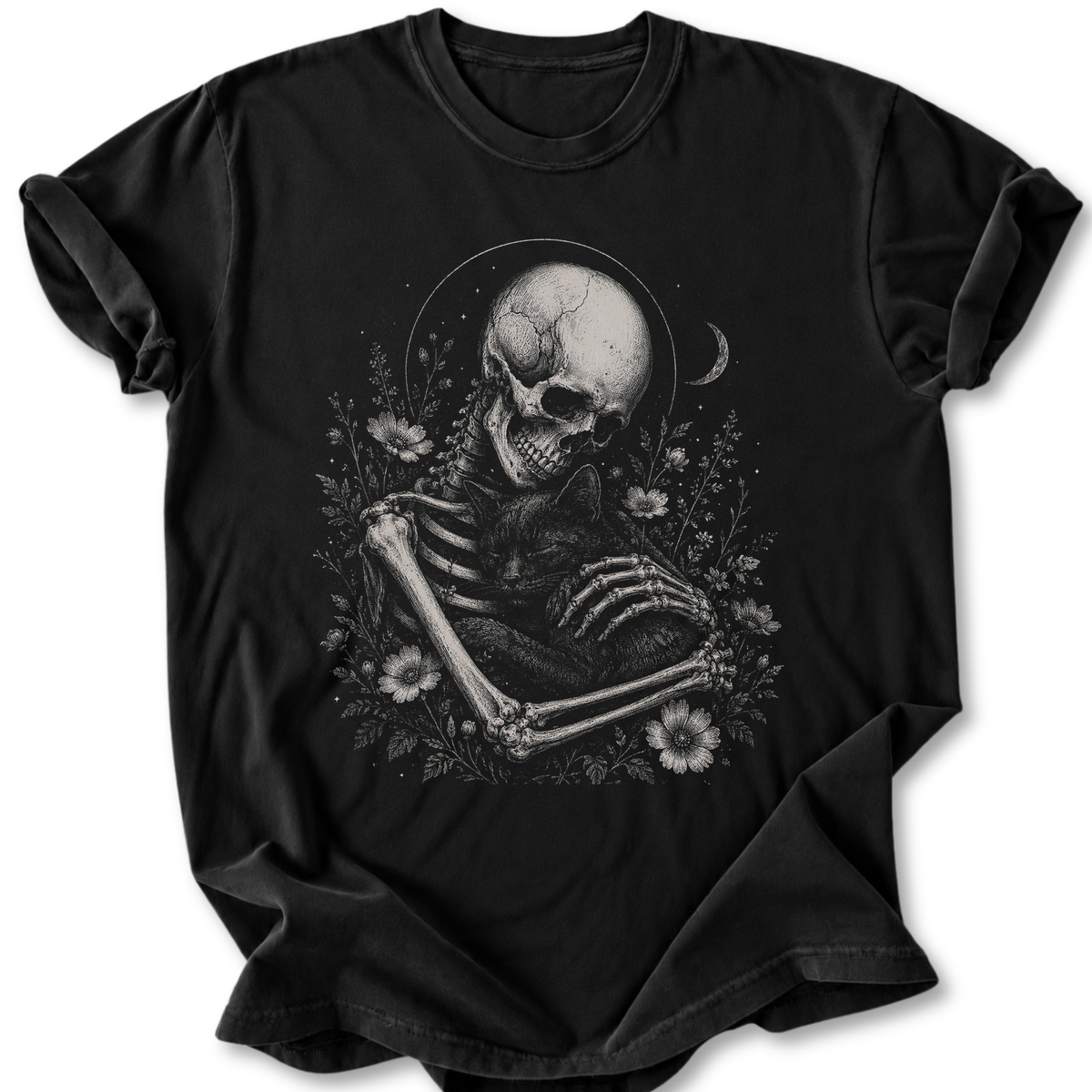 Skeleton Cat  T-shirt