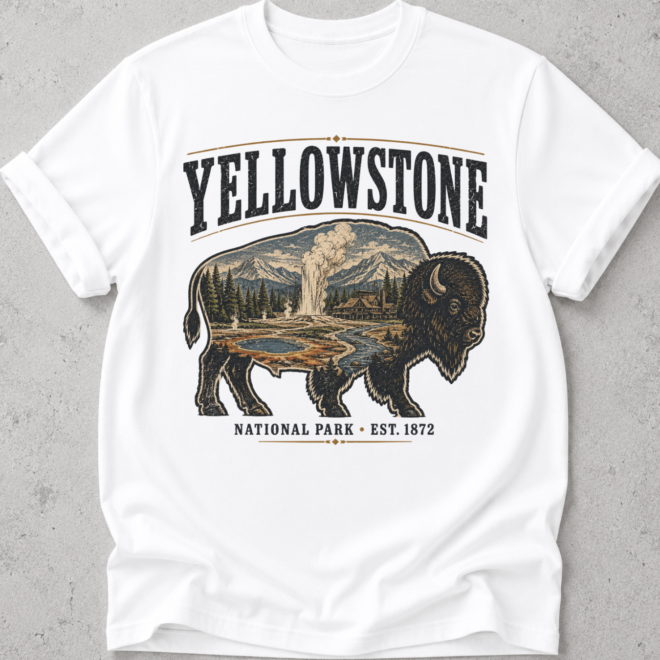 Yellowstone Medallion Bison  T-Shirt