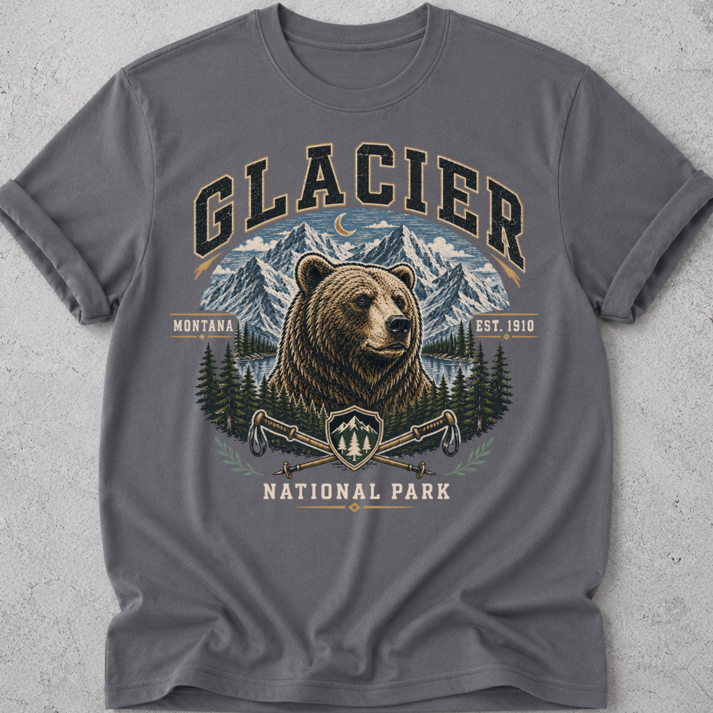 Retro Glacier Park Bear T-Shirt