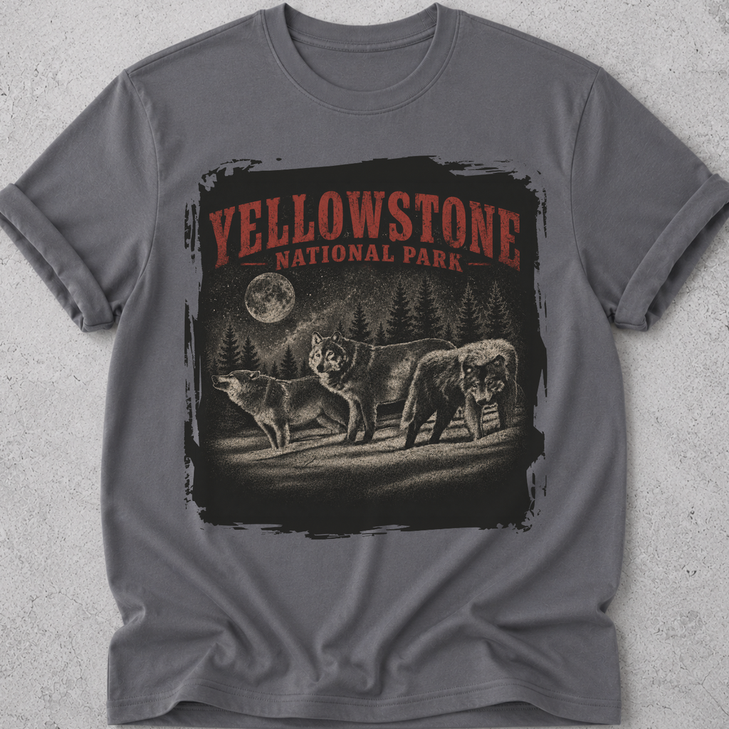 Yellowstone Wolves Vintage T-Shirt