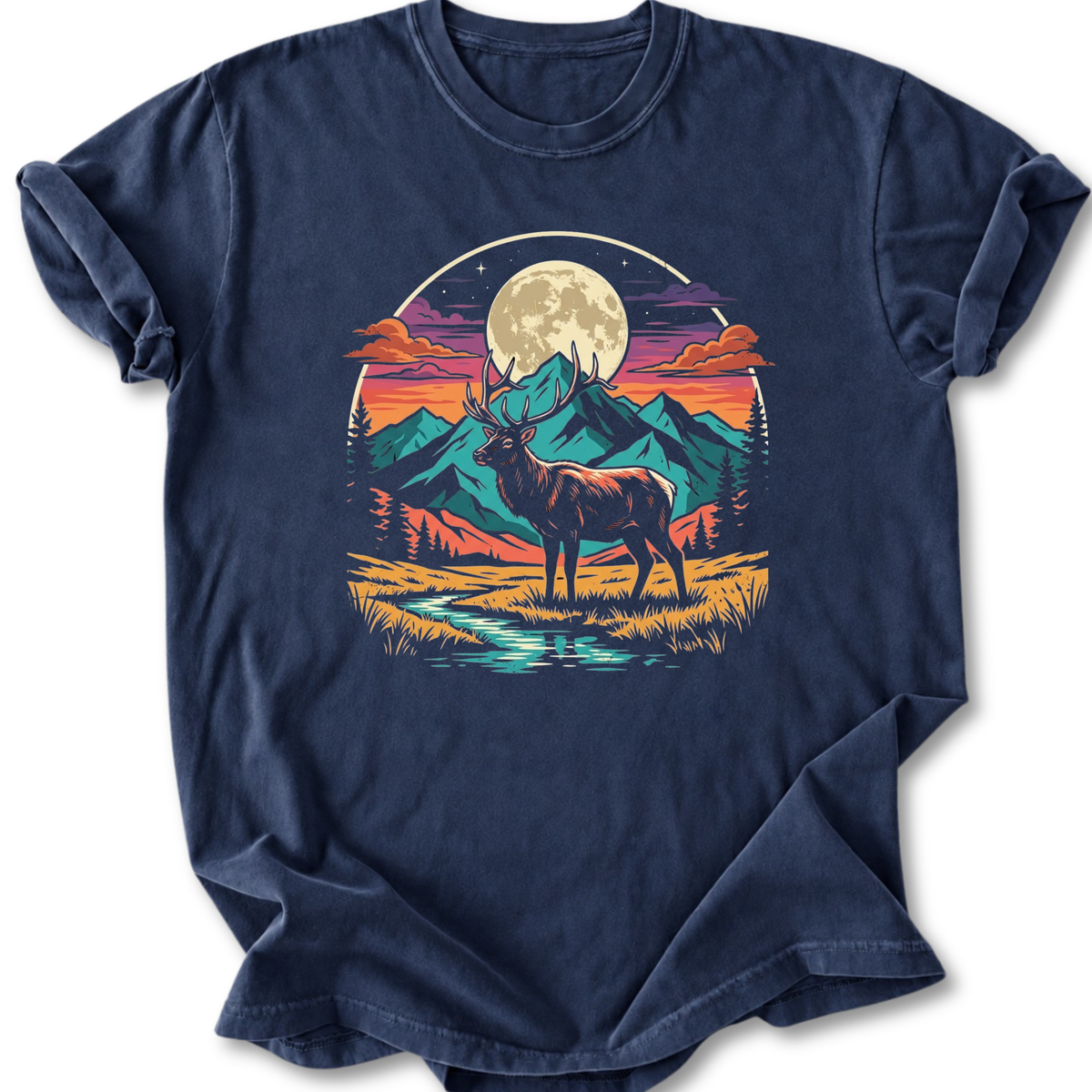 Deer Night Scene T-shirt