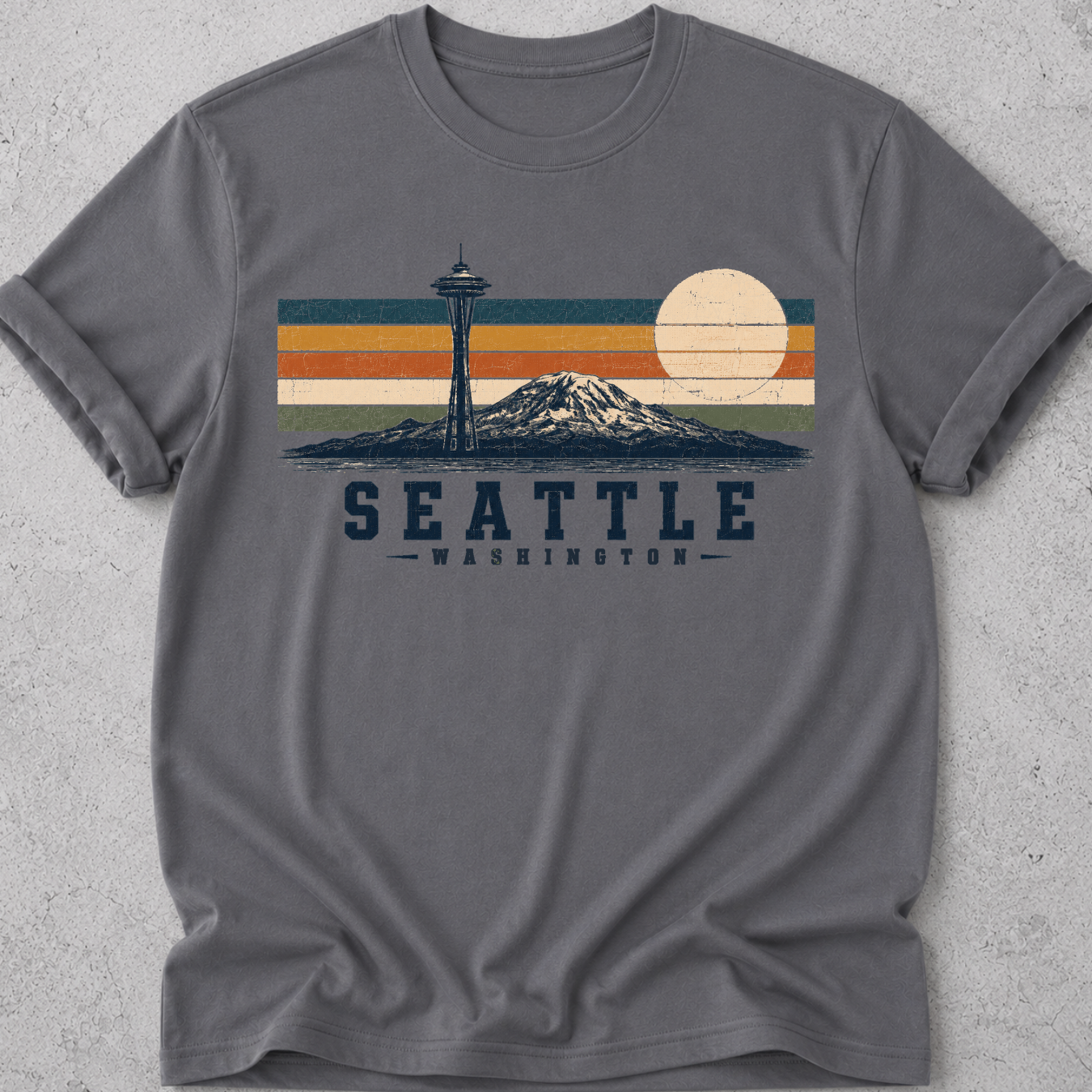 Seattle  Retro Sun T-Shirt