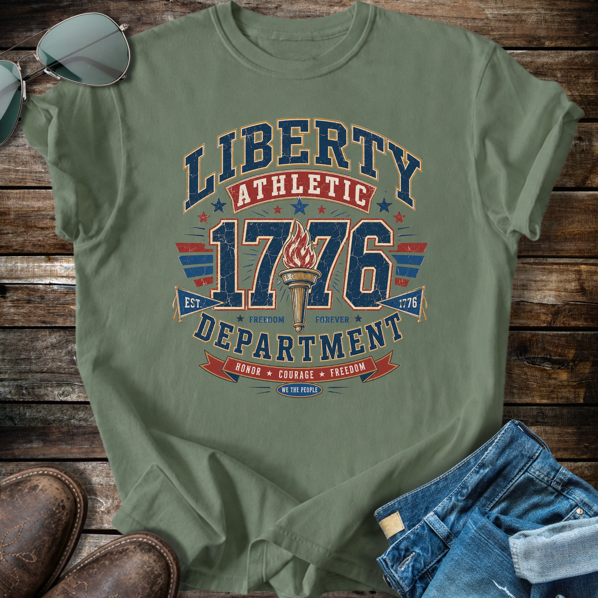 Varsity Liberty  T-shirt