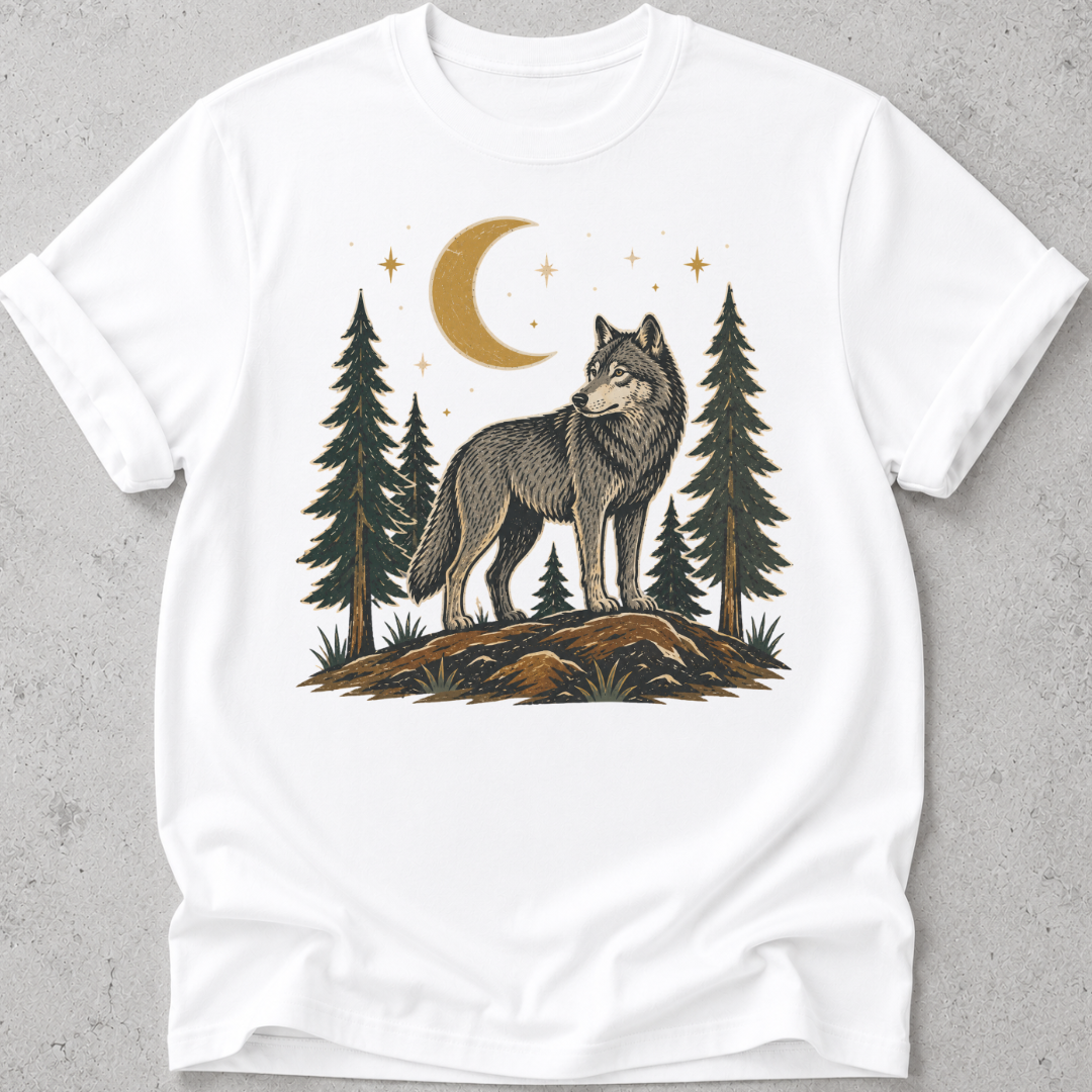 Folk Art Wolf T-shirt