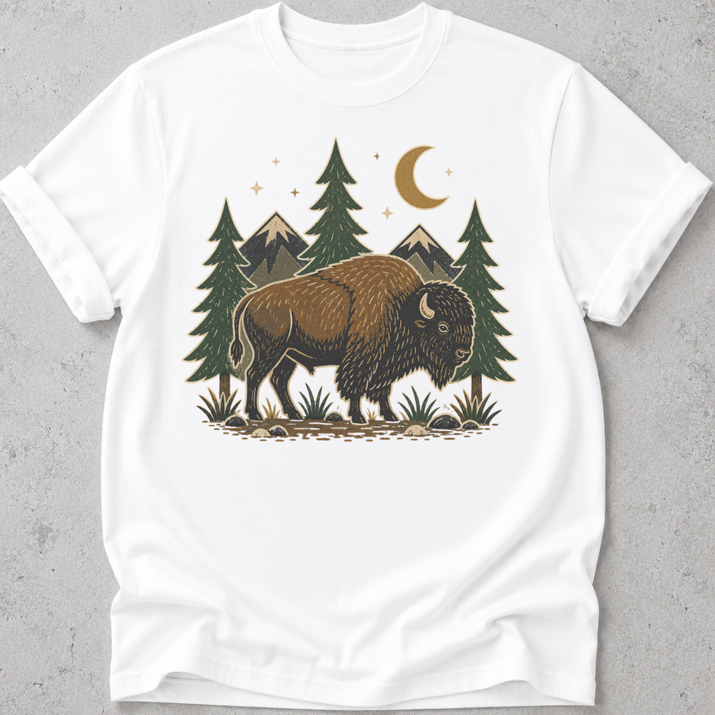 Folk Art Bison T-shirt