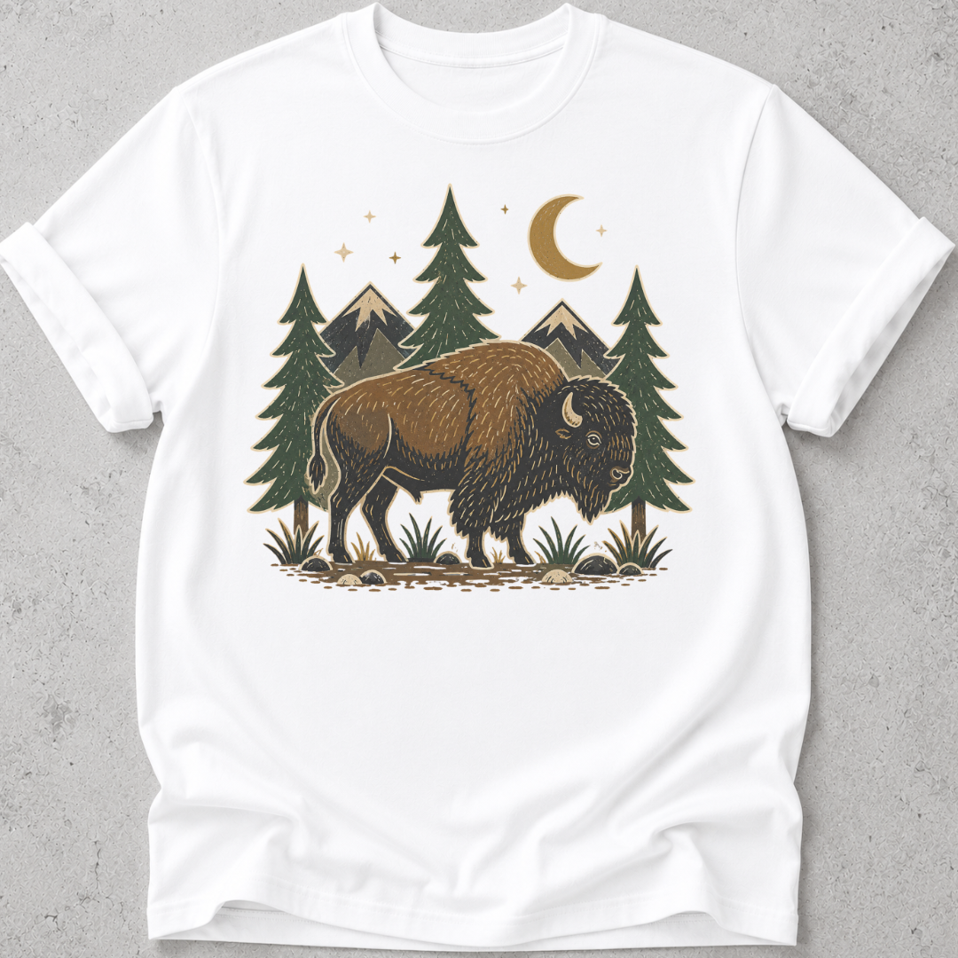 Folk Art Bison T-shirt
