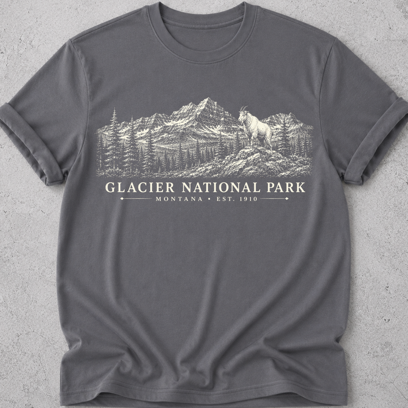 Glacier Park Goat  T-Shirt