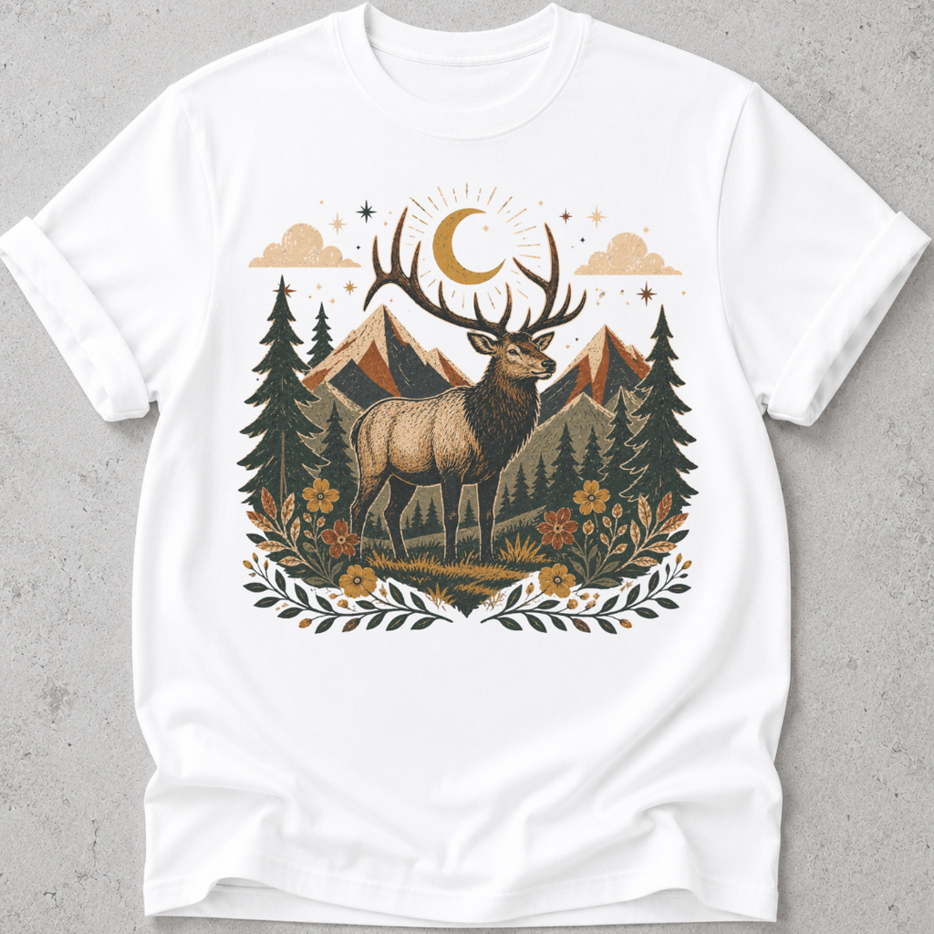 Folk Art Deer T-shirt
