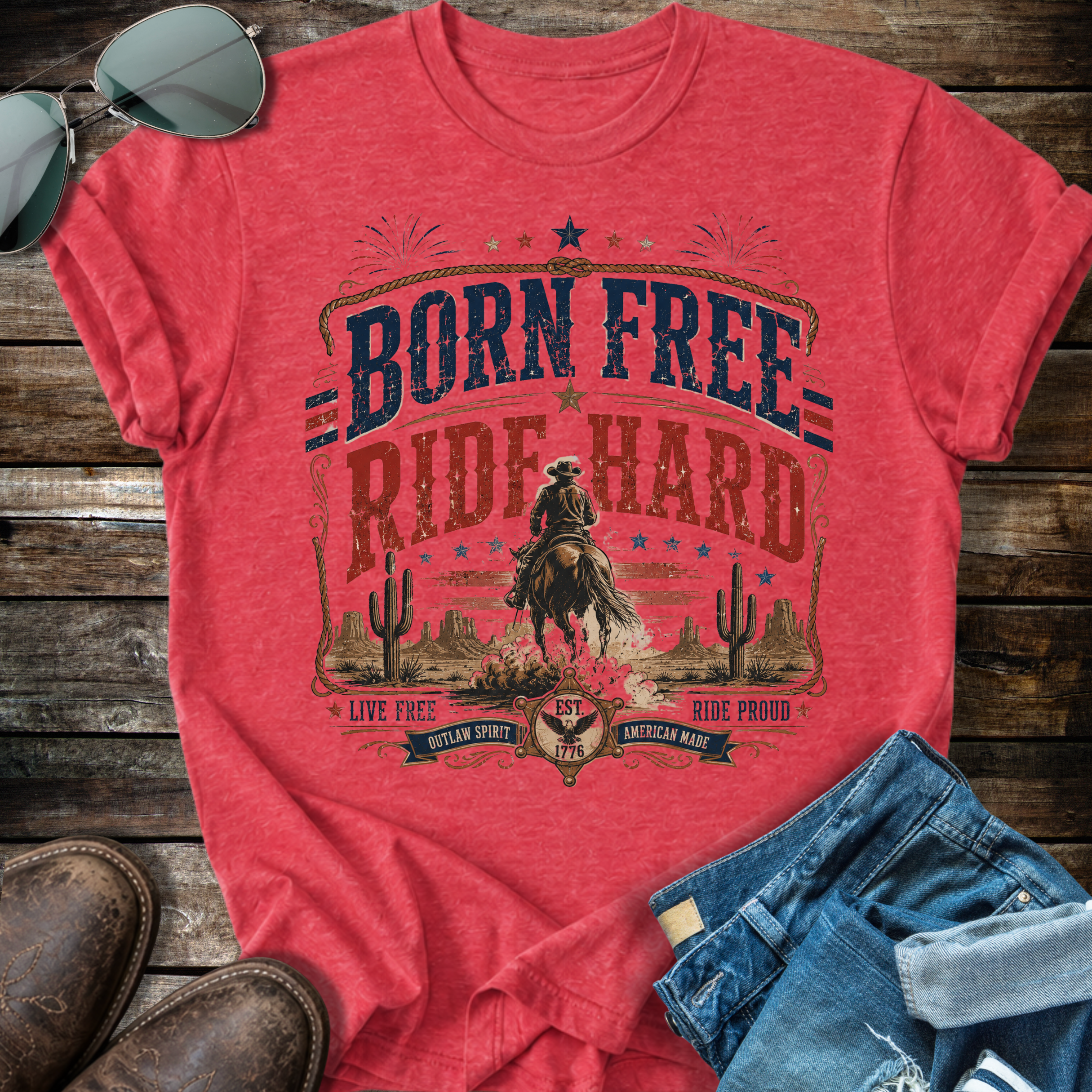Born Free Ride Hard T-shirt