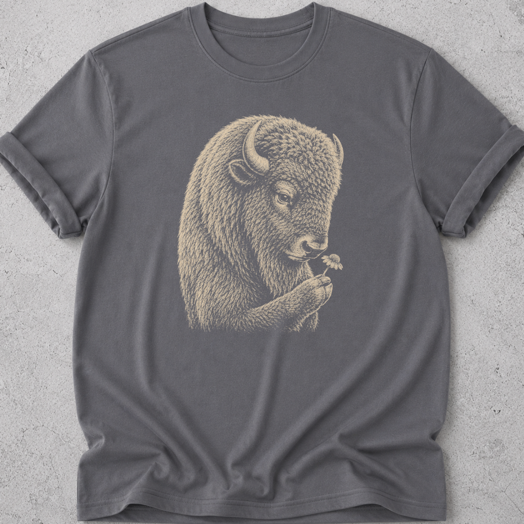 Bison and Prairie Flower T-shirt