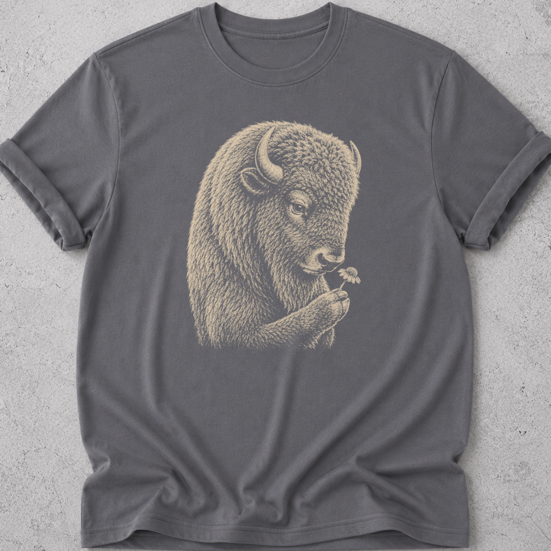 Bison and Prairie Flower T-shirt