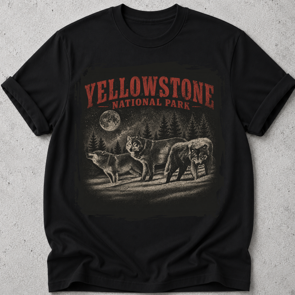 Yellowstone Wolves Vintage T-Shirt