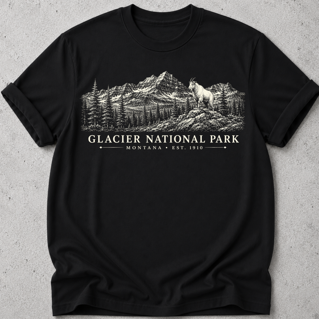 Glacier Park Goat  T-Shirt