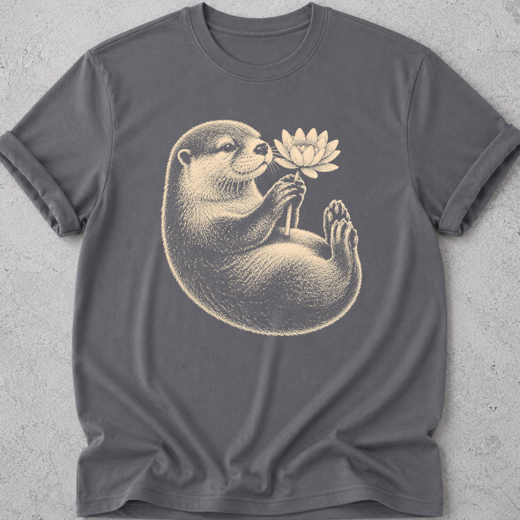 Otter and Water Lily T-shirt