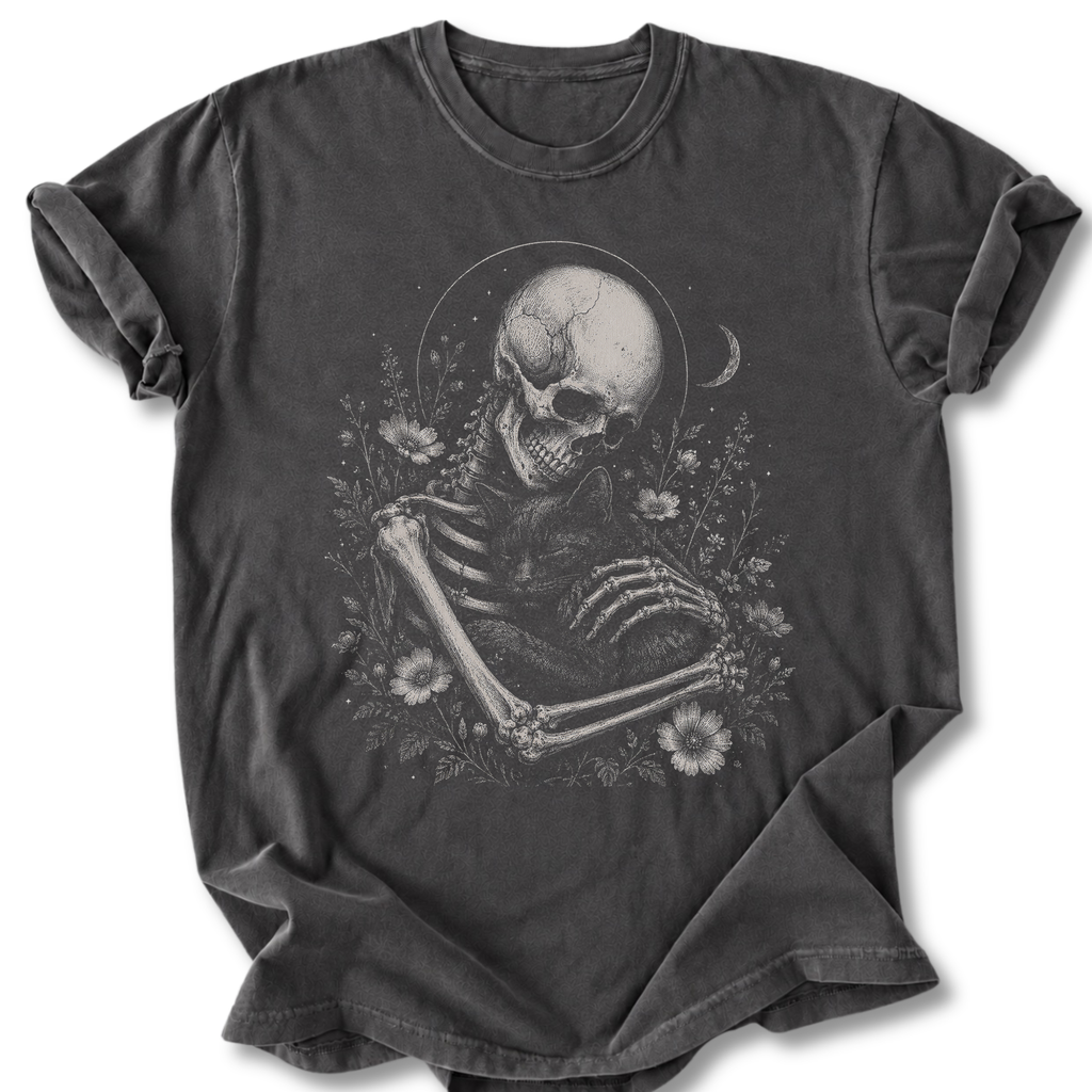 Skeleton Cat  T-shirt