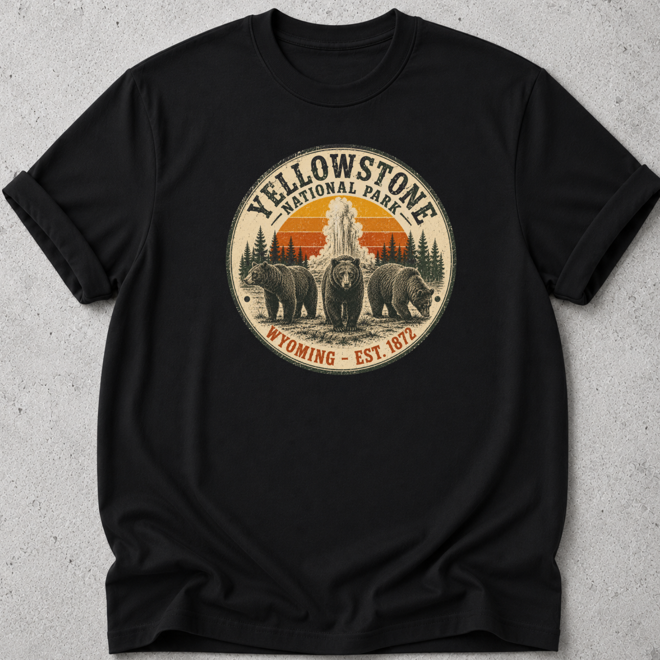 Vintage Yellowstone Medallion Bear T-Shirt