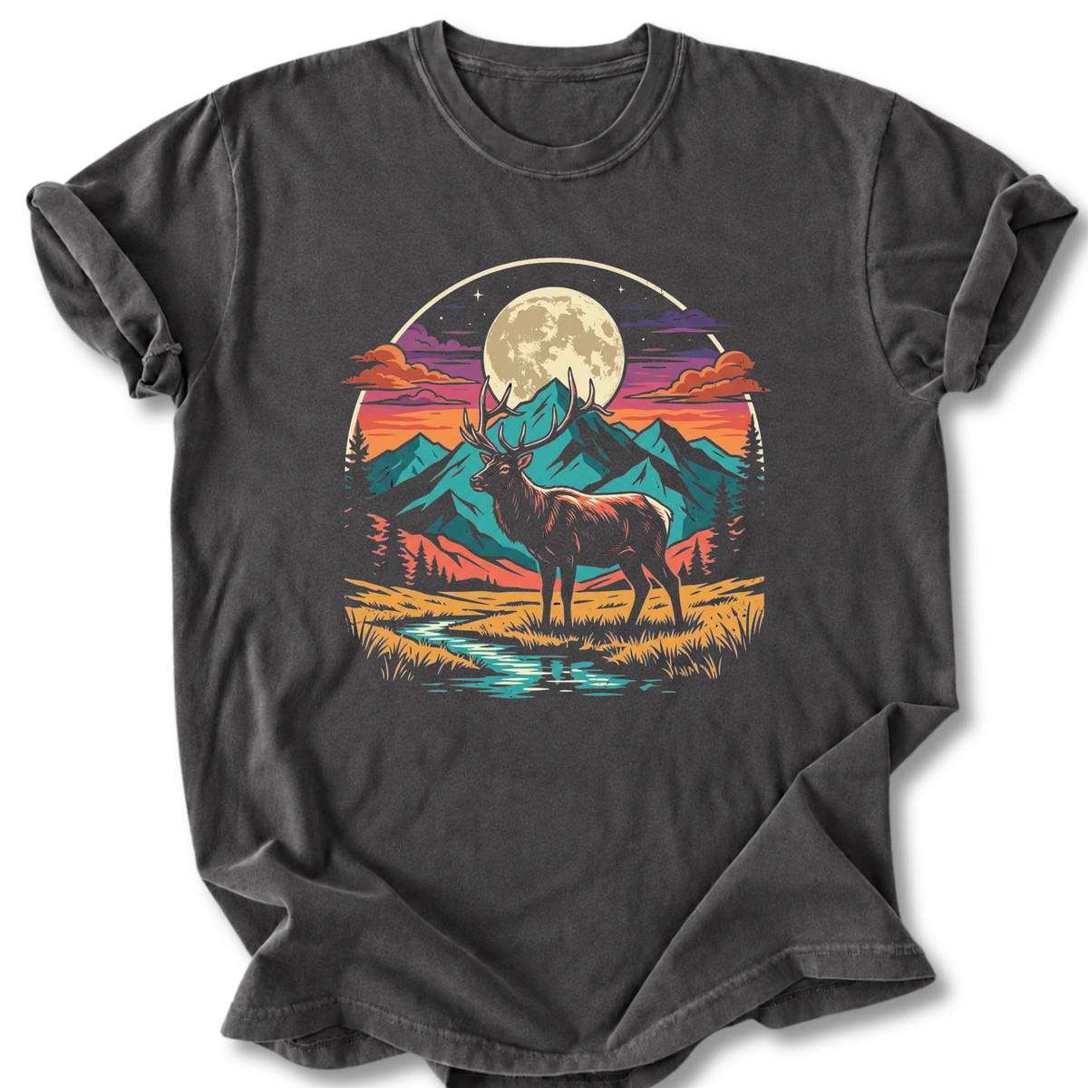 Deer Night Scene T-shirt