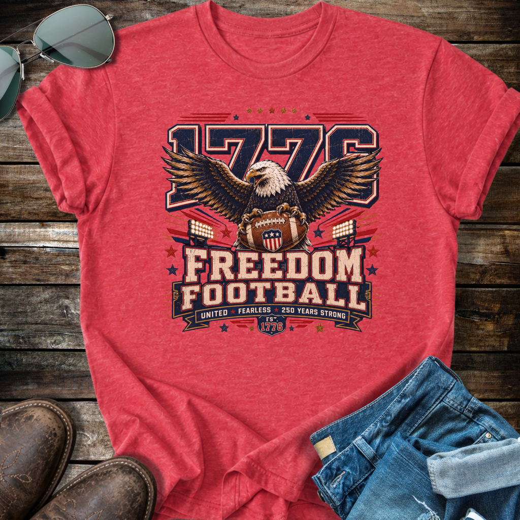 Football Varsity Patriotic  T-shirt